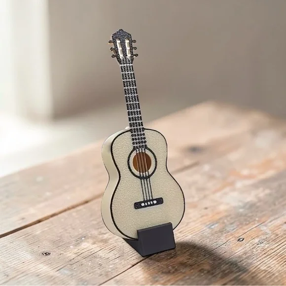 New mini guitar with storage for guitar picks - Picture 2 of 3